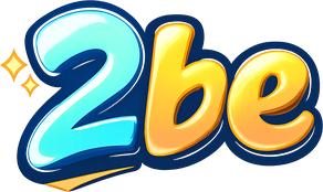 2 be হোম পাতার গোলাপি নীল লোগো